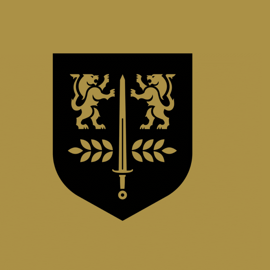 Black PCC crest on yellow background
